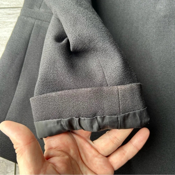 Tahari Black Ruffle Asymmetrical Blazer - Picture 15 of 16